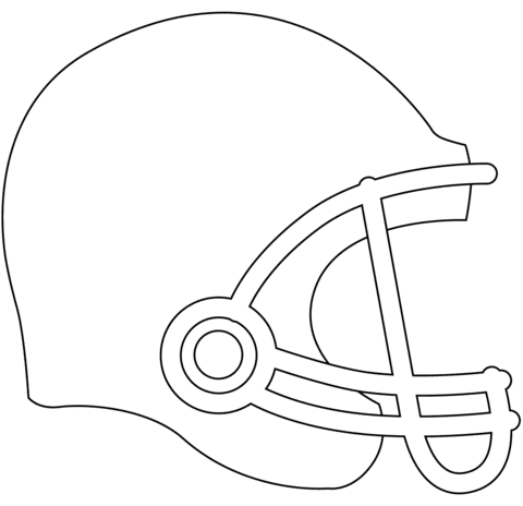 Football Helmet Picture Of Kids Coloring Page