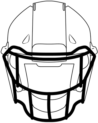 Football Helmet Picture Coloring Page