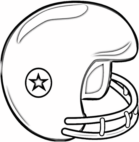 Football Helmet Coloring Page