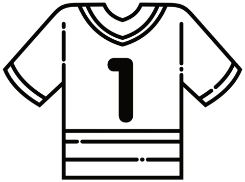 Football Jersey Picture Coloring Page