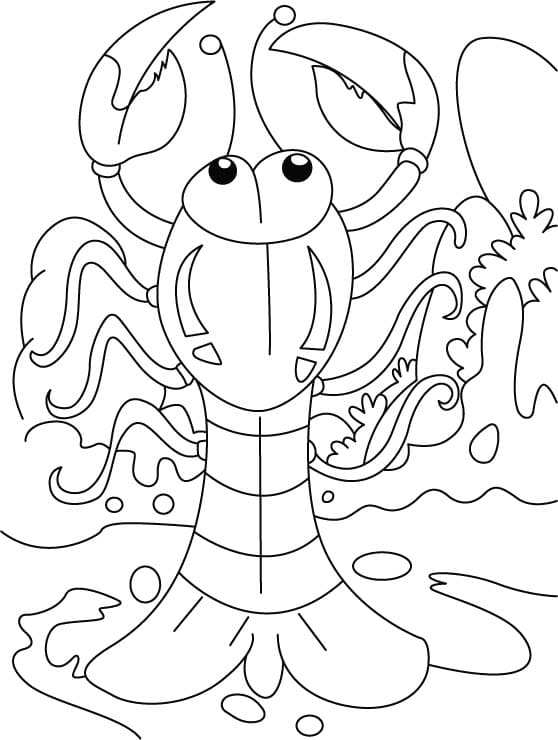 Free Lobster Coloring Page