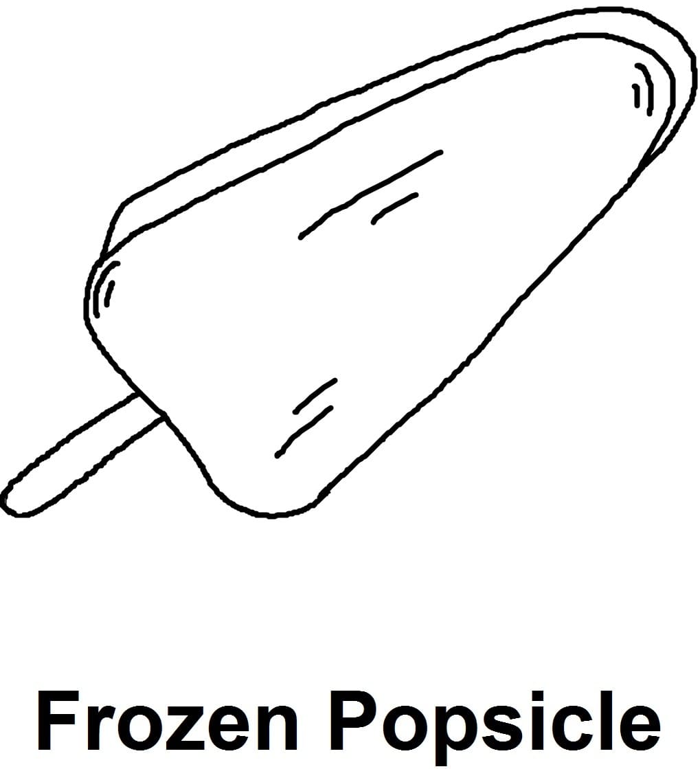Frozen Popsicle Coloring Page