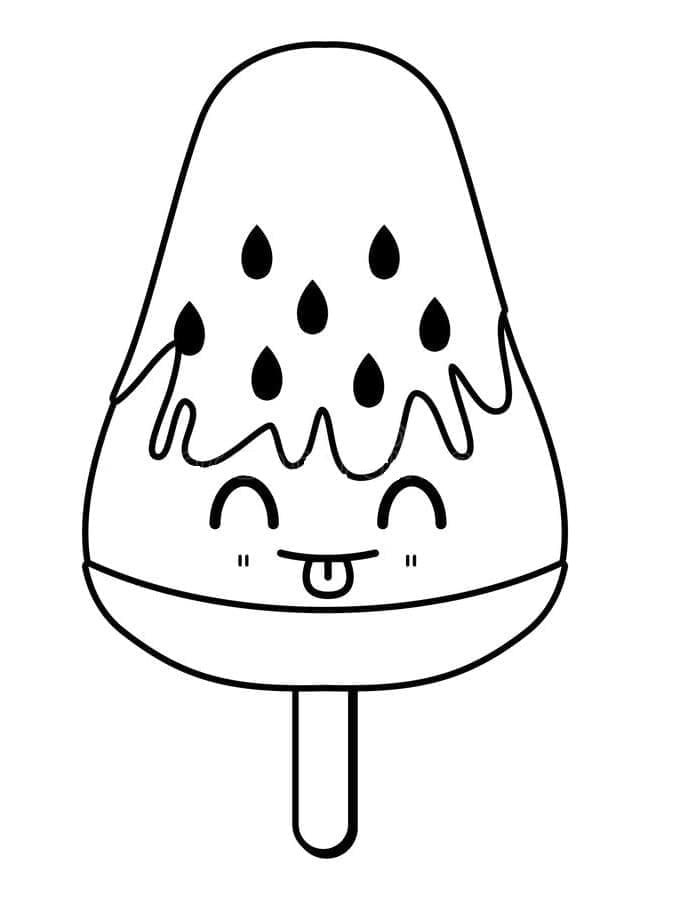 Fruit Ice Lolly Popsicle Coloring Page