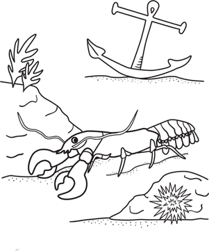 Funny Lobster Coloring Page