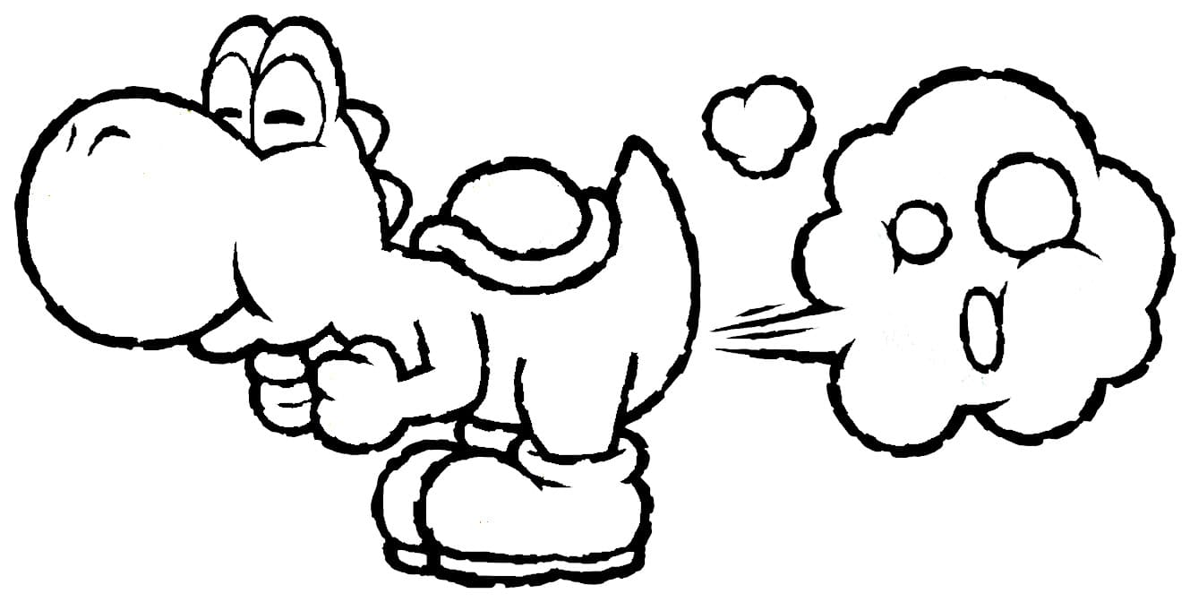 Funny Yoshi Image Coloring Page