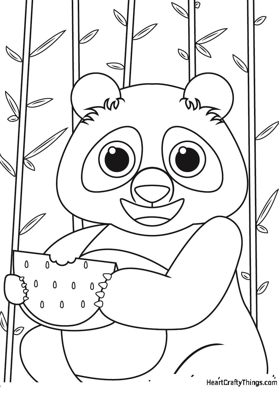 Giant Panda Cute Coloring Page