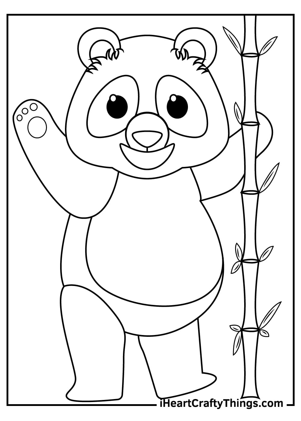 Giant Panda Lovely Coloring Page