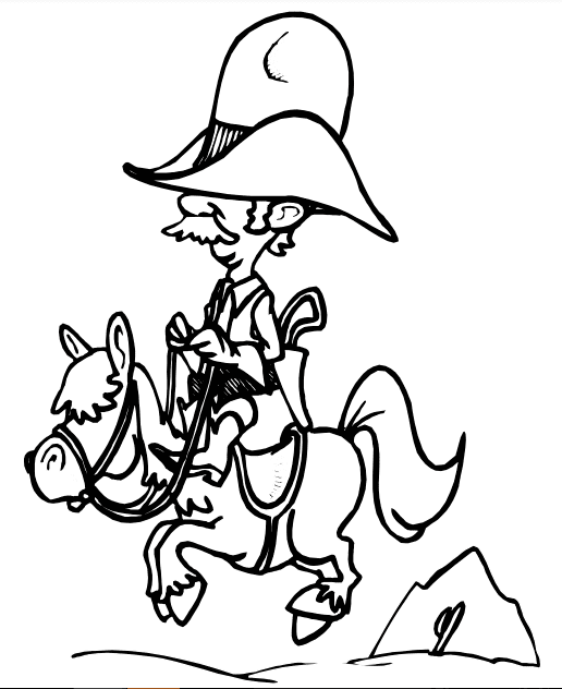 Girl And Horse Image For Kids Coloring Page