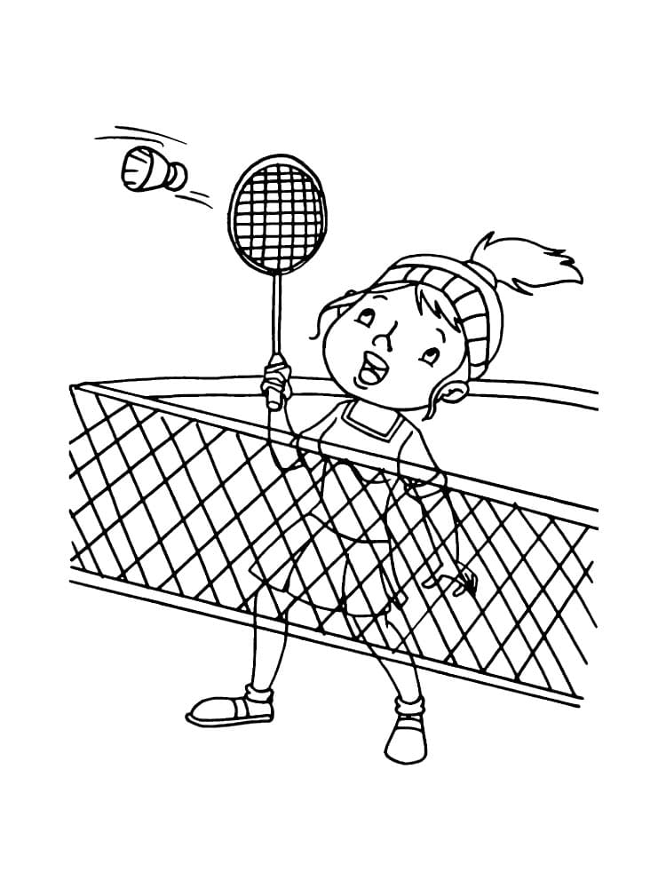 Girl Playing Badminton Cute