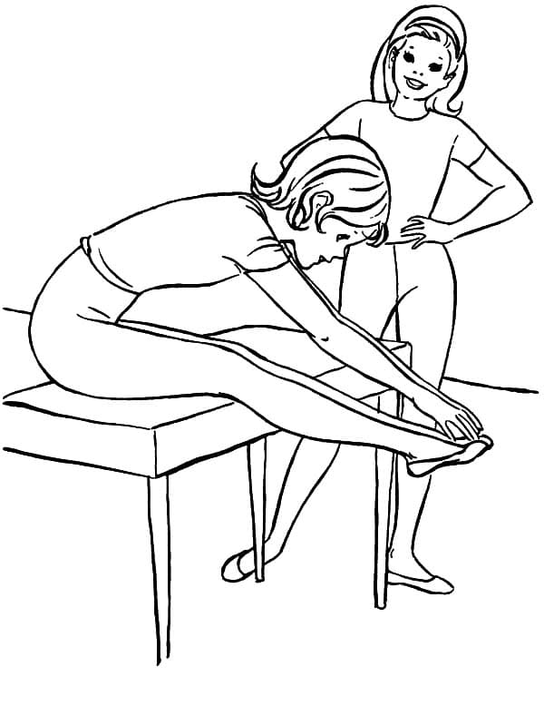 Girl Stretching Exercise Image