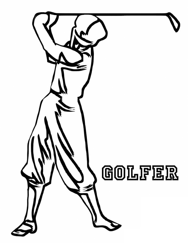 Golfer Image For Children