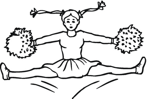 Great Cheerleader Coloring Page