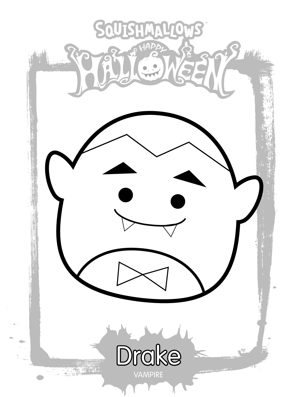 Halloween Drake From Squishmallows Coloring Page