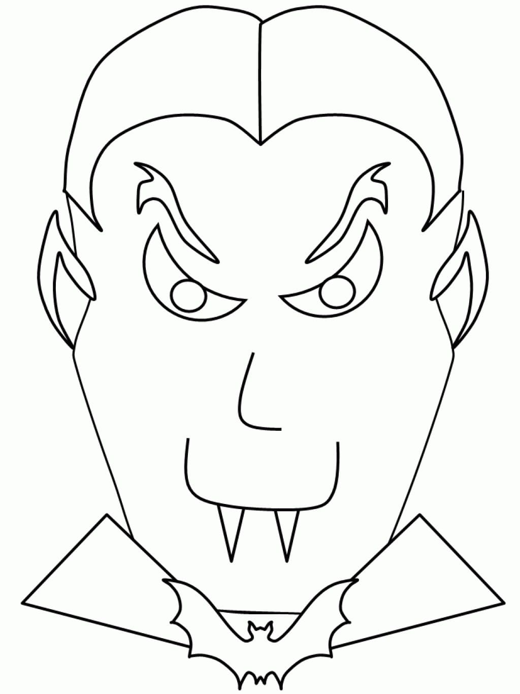 Halloween Vampire Image Coloring Page