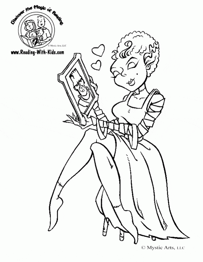 Halloween Vampires Image Coloring Page