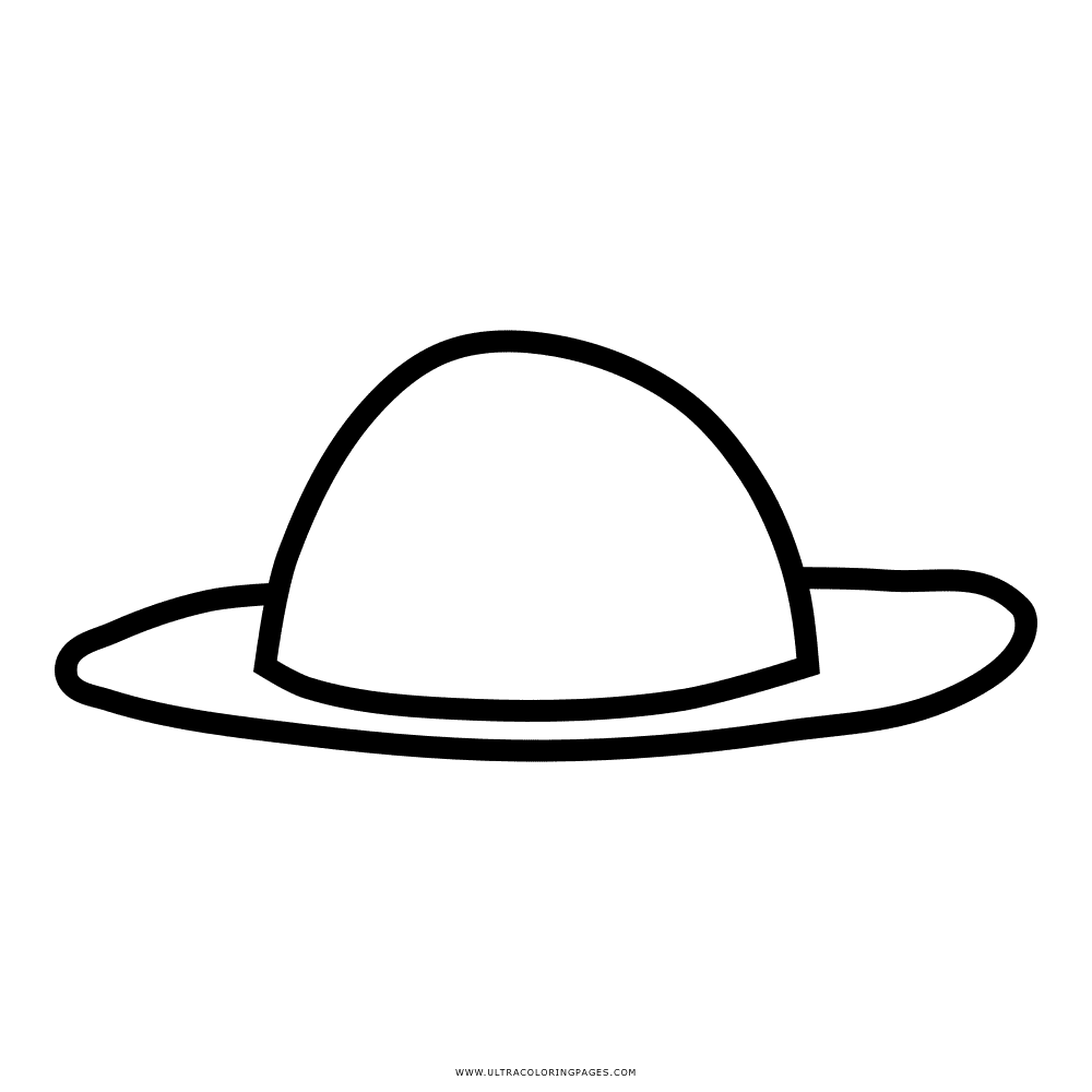 Hat Sombrero Cute Coloring Page