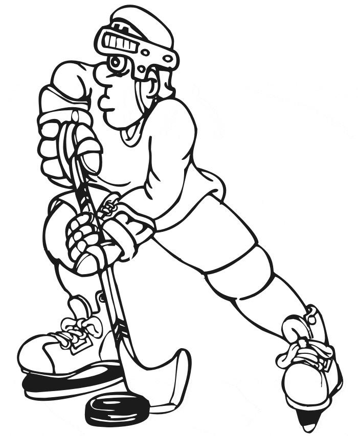 Hockey Coloring Subject Coloring Page