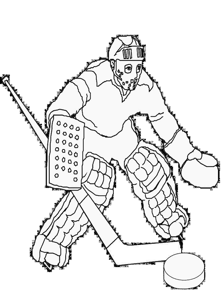 Hockey Drawing Coloring Pages - Coloring Cool