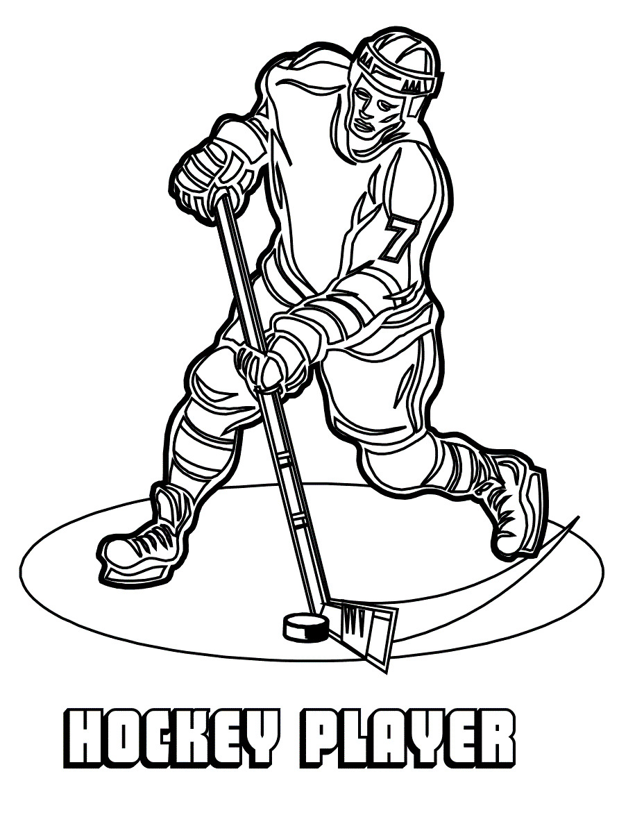 Hockey Goalie Beautiful Coloring Page