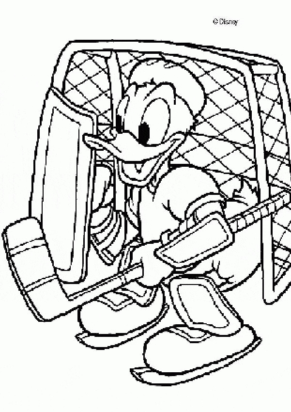 Hockey Goalie For Kids Coloring Page