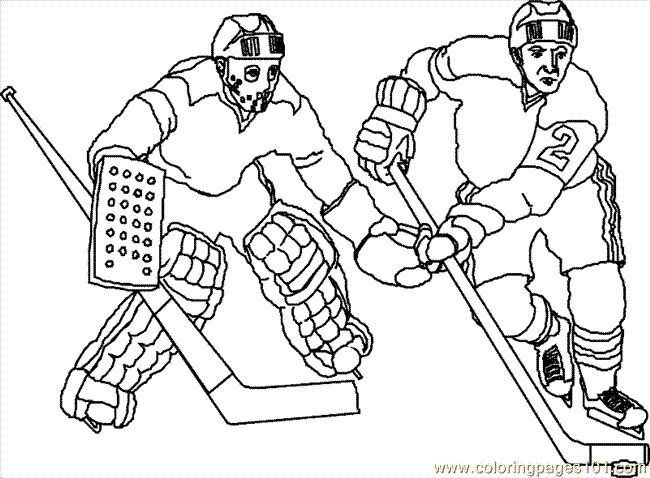 Hockey Goalie Sweet Coloring Page