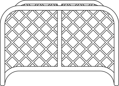 Hockey Net For Kids Coloring Page
