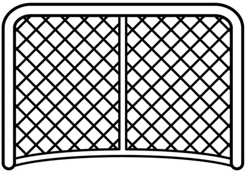 Hockey Net Image Coloring Page