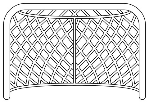 Hockey Net Coloring Page