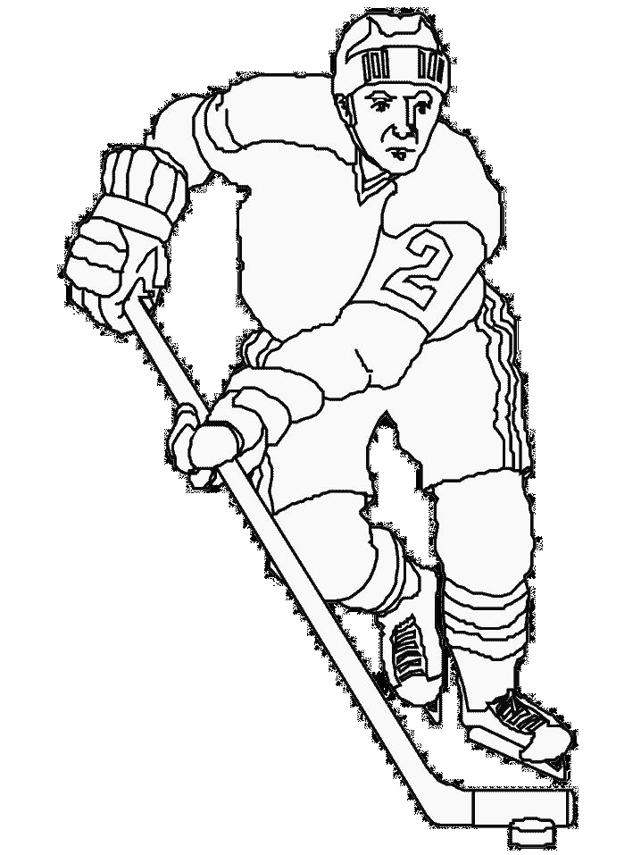 Hockey Picture Kids Coloring Page