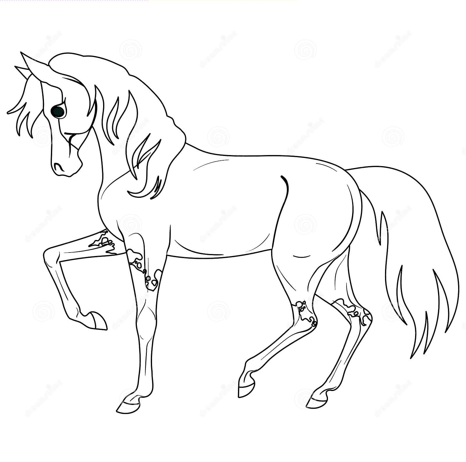 Horse Painting For Kids Coloring Page