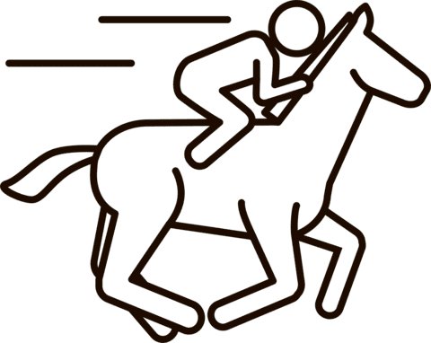 Horse Race Image For Kids Coloring Page