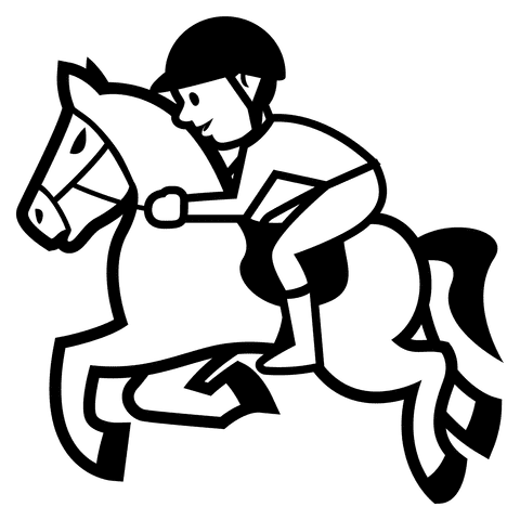 Horse Racing Emoji Image For Kids