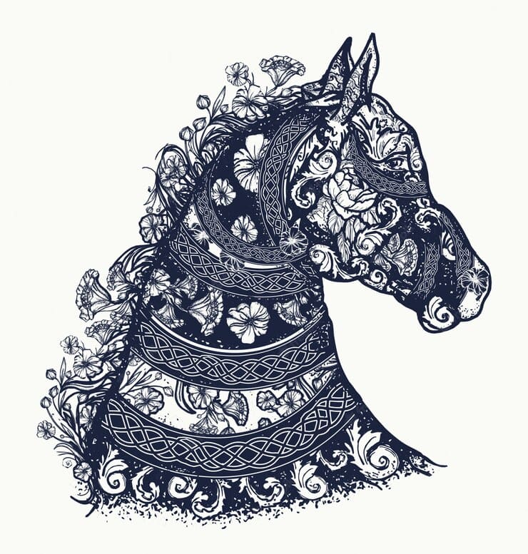 Horse Tattoo T-shirt Design