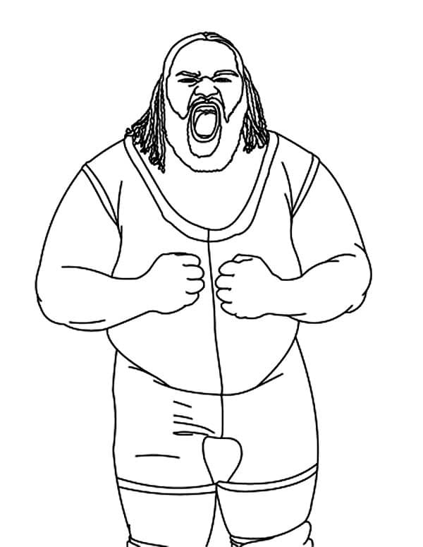 Huge Roman Reigns Coloring Page