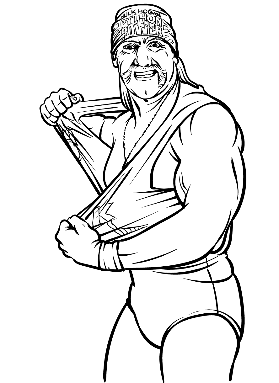 Hulk Hogan Coloring Page