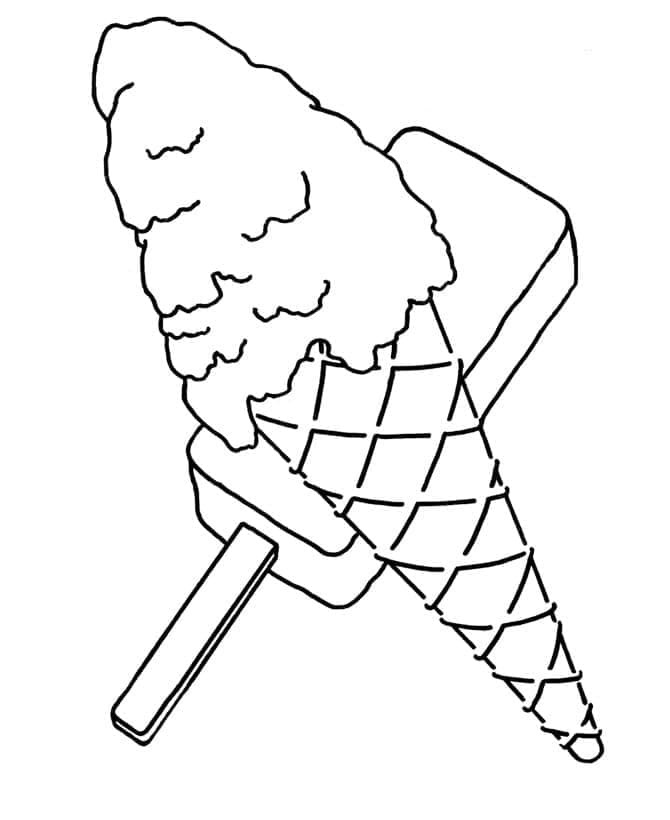 Ice Cream Cone And Popsicle
