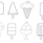Ice Cream And Popsicle For Kids Coloring Page