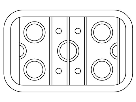 Ice Hockey Rink Image Coloring Page