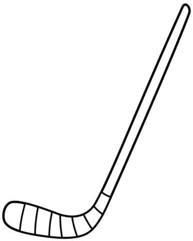 Ice Hockey Stick Image Coloring Page