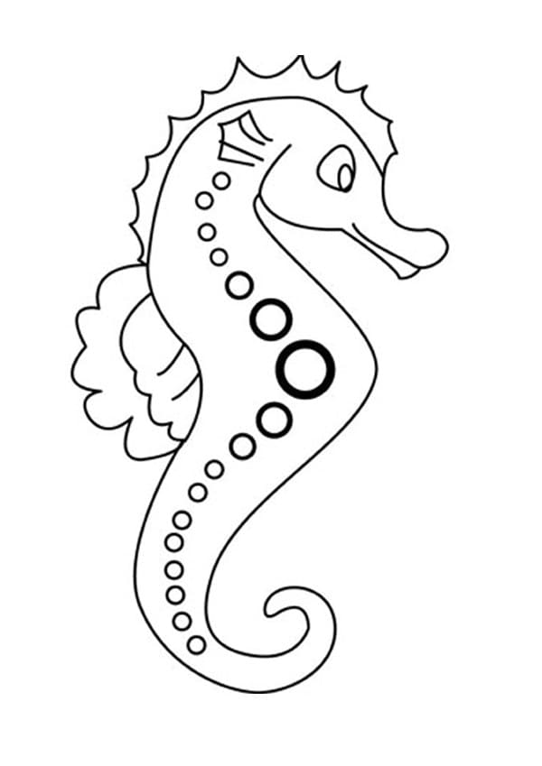 Image Cute Seahorse Coloring Page