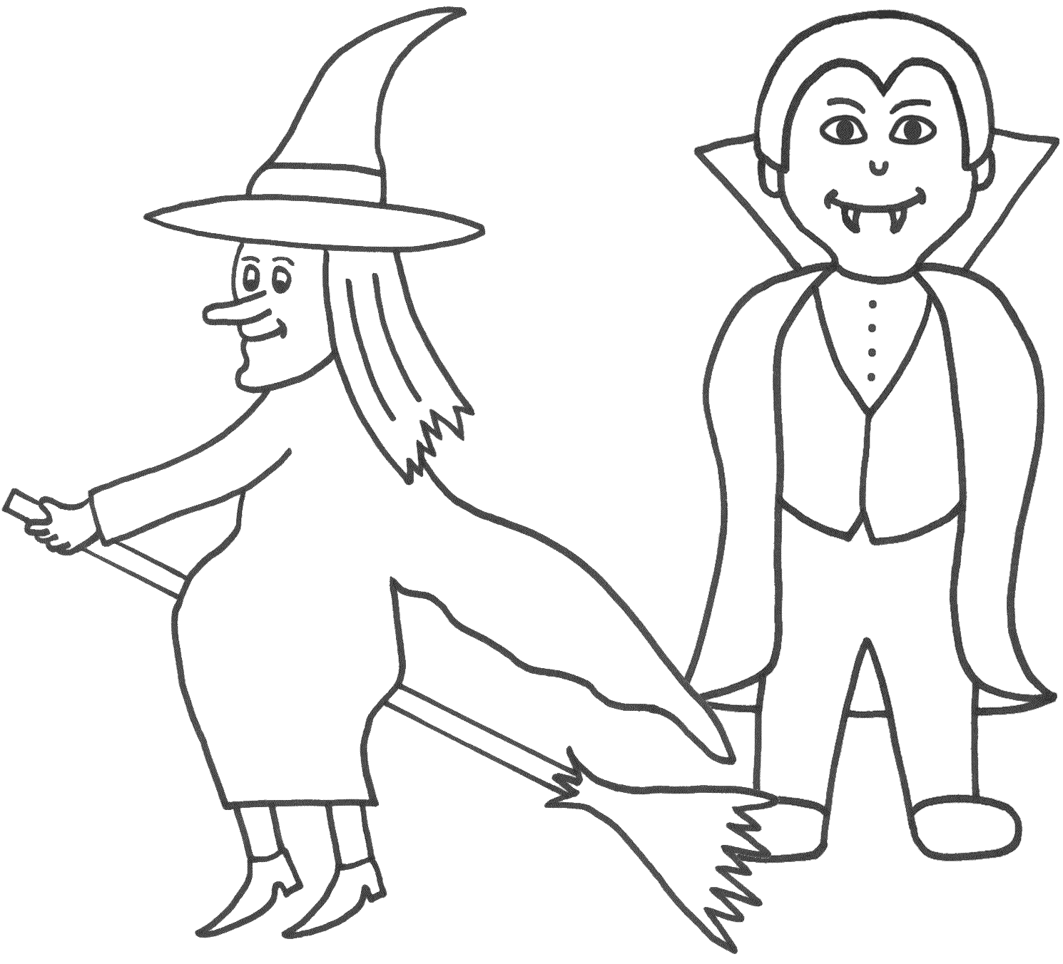 Image Halloween Vampire Coloring Page