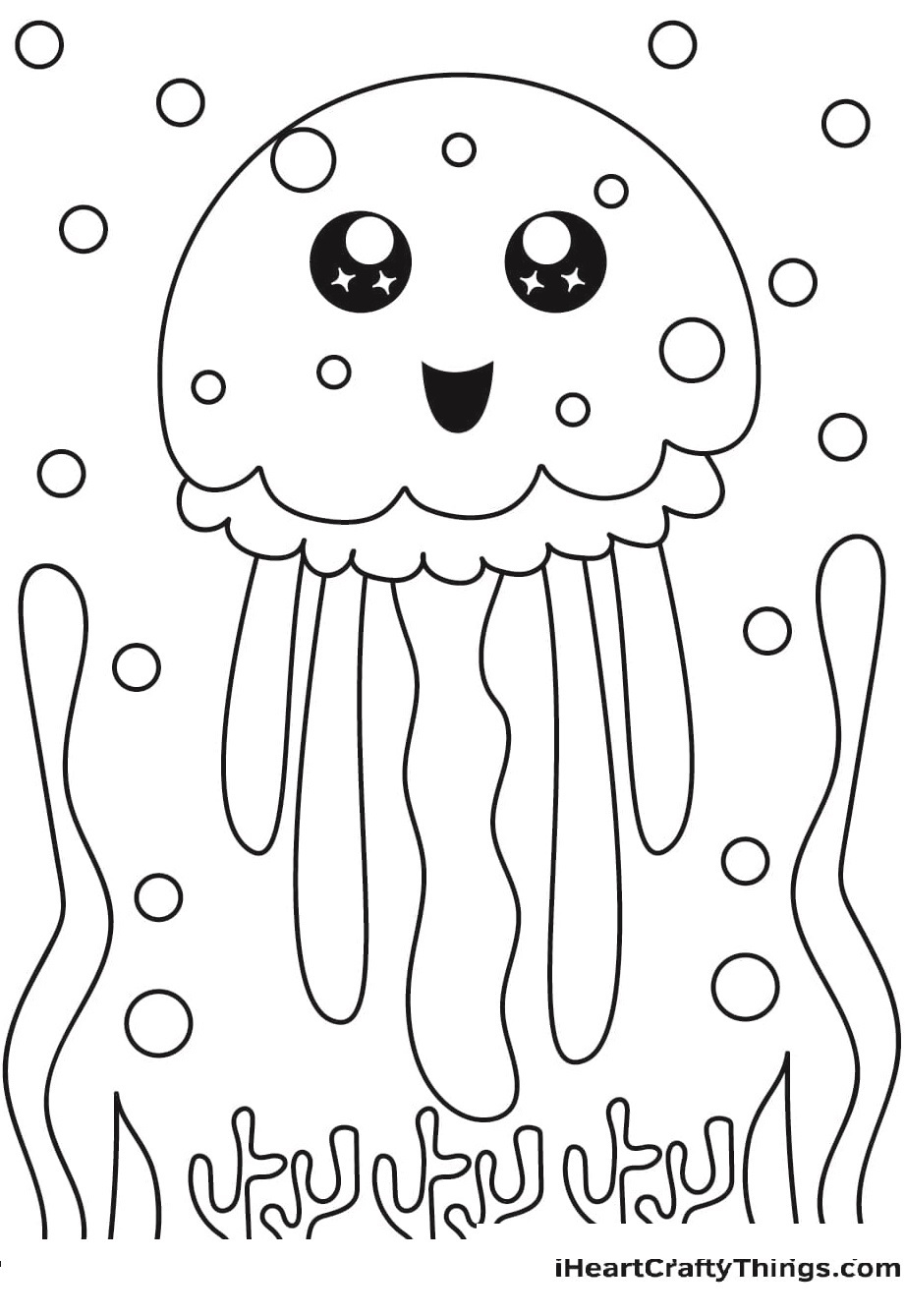 Image Jellyfish Coloring Page