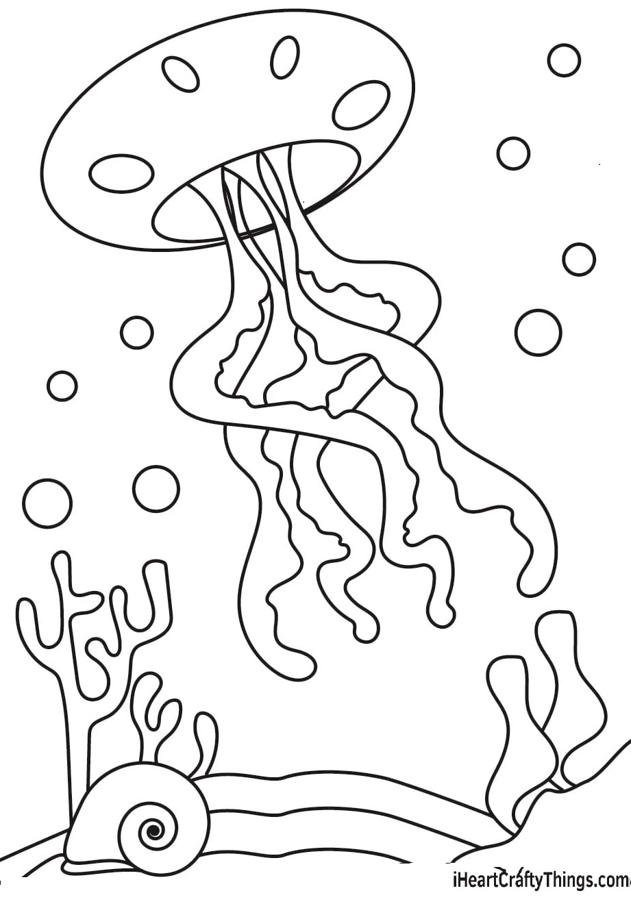 Image Of Box Jellyfish For Kids Coloring Page