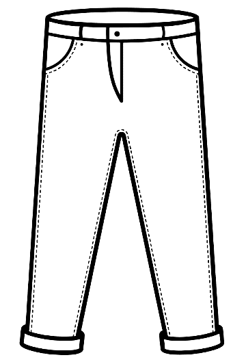 Image Of Jeans Coloring Page