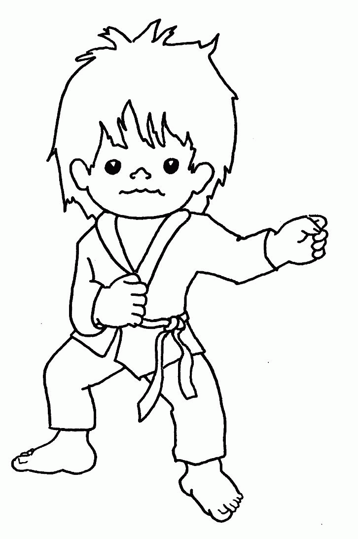 Image Of Karate Cute Coloring Page