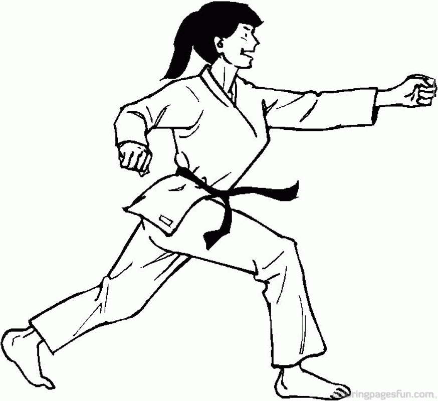 Image Of Karate Coloring Page