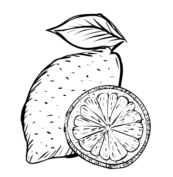 Image Of Lemon Coloring Page