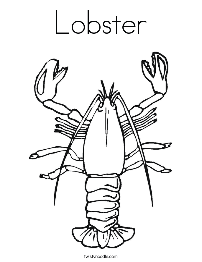 Image Of Lobster Coloring Page