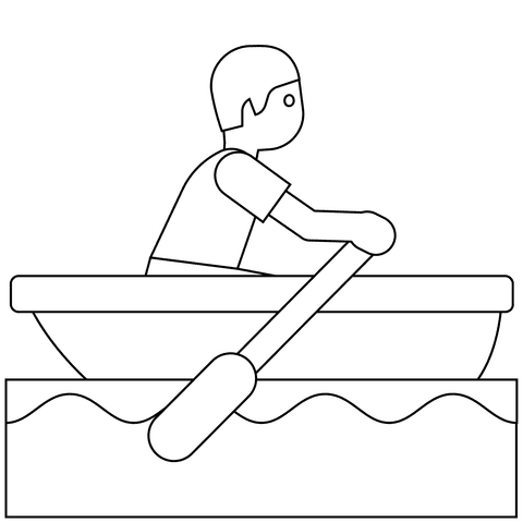 Image Of Person Rowing Boat Emoji