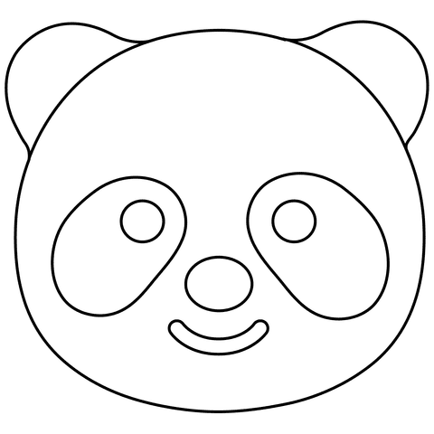 Image Panda Emoji Coloring Page
